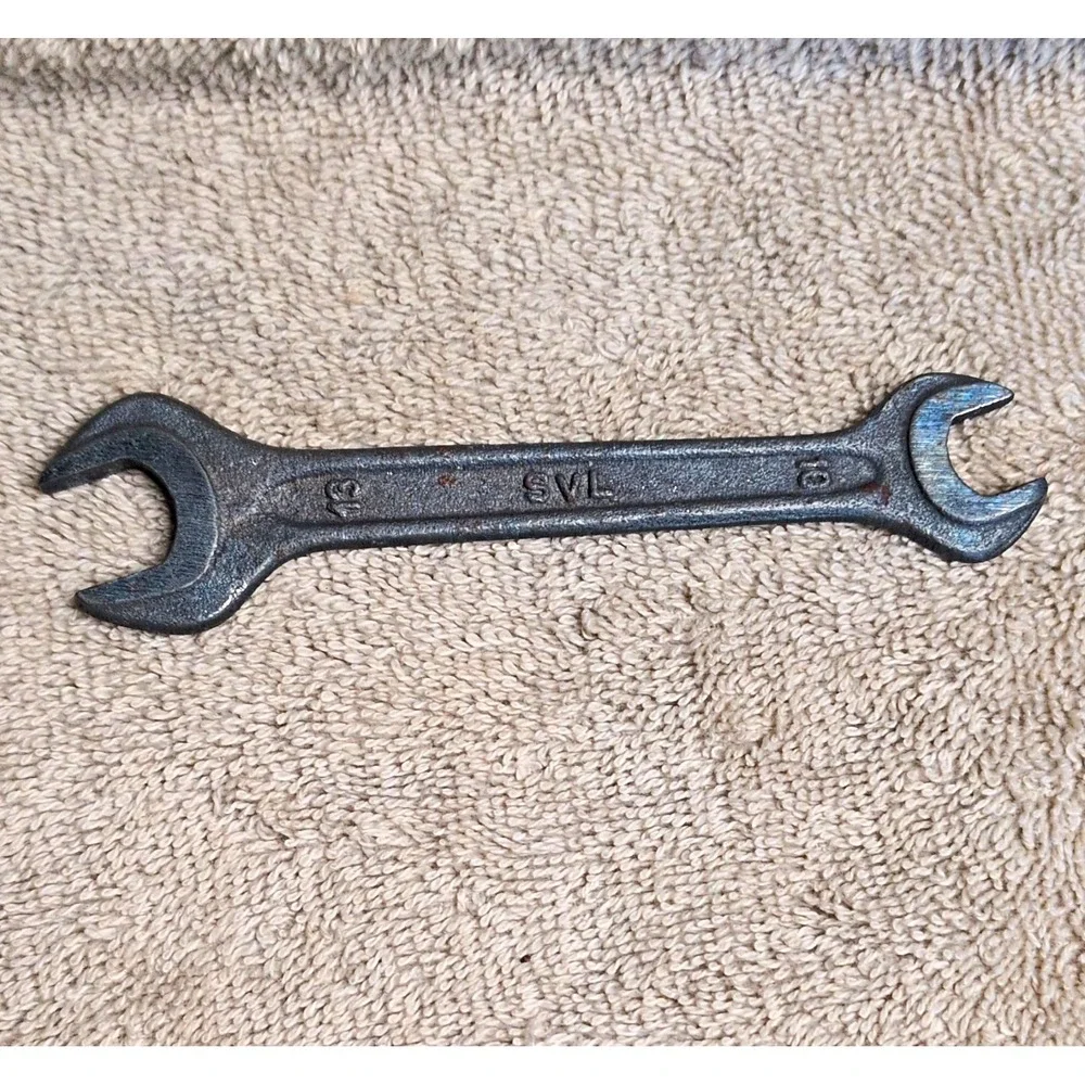 Vintage SVL Plain Steel Open End Metric Wrench 10 mm - 13 mm Vintage